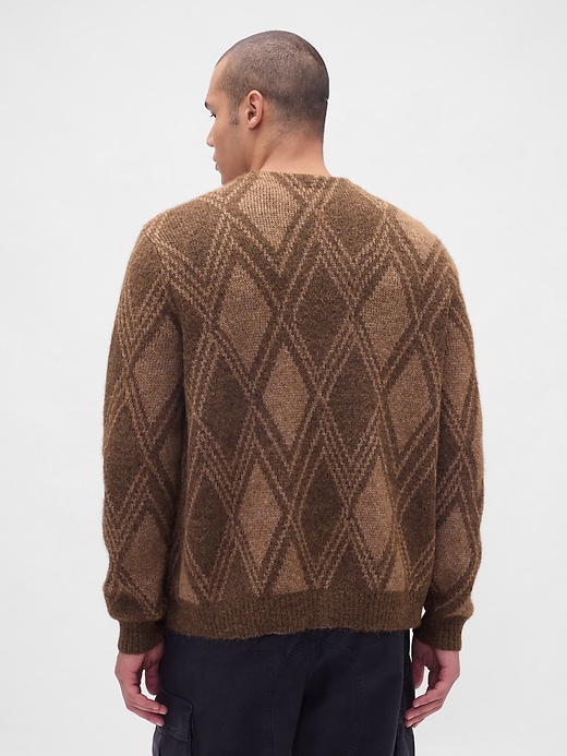 gebürsteter argyle-cardigan