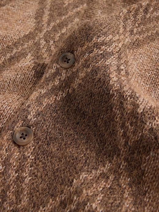 gebürsteter argyle-cardigan