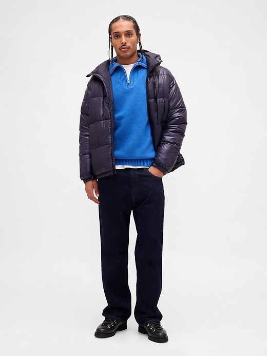 cashsoft pullover mit viertelreißverschluss