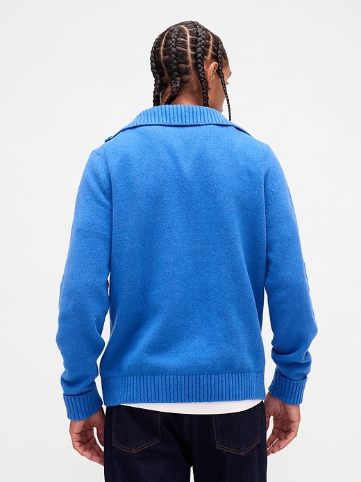 cashsoft pullover mit viertelreißverschluss