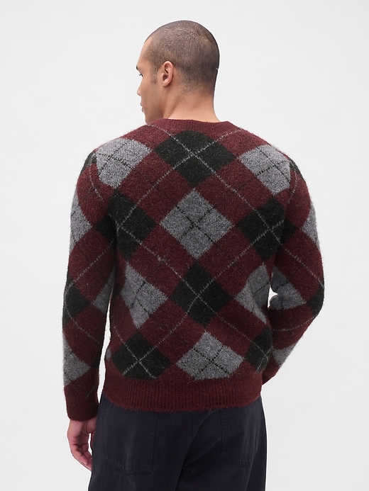 gebürsteter argyle-pullover