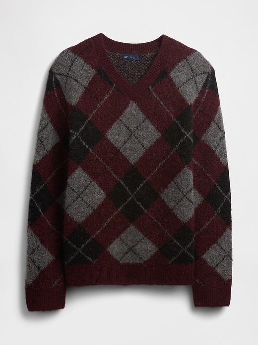 gebürsteter argyle-pullover