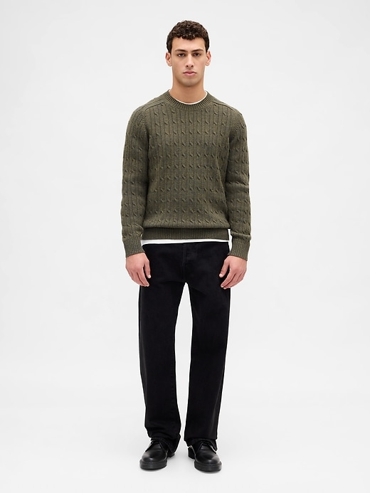 zopfstrickpullover aus merinowollmischung