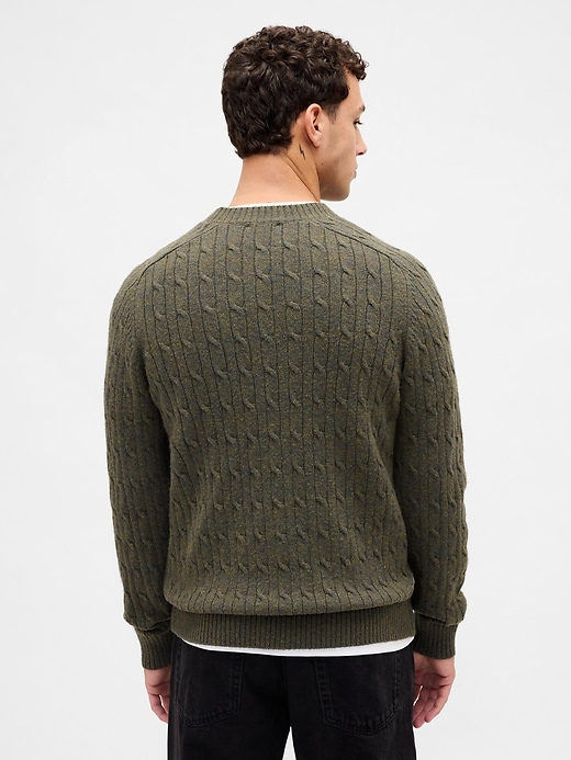 zopfstrickpullover aus merinowollmischung
