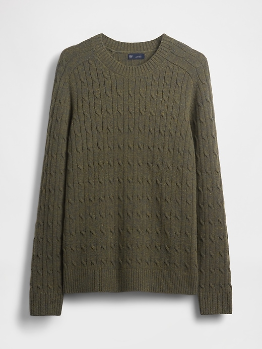 zopfstrickpullover aus merinowollmischung