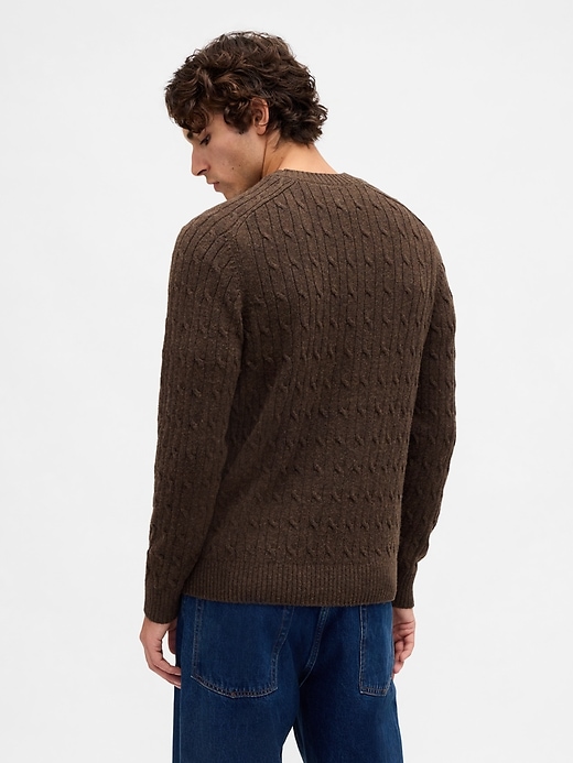 zopfstrickpullover aus merinowollmischung