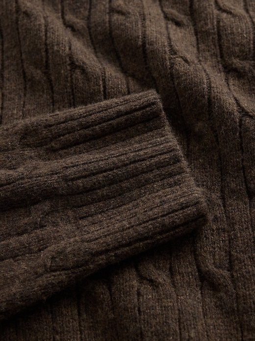 zopfstrickpullover aus merinowollmischung