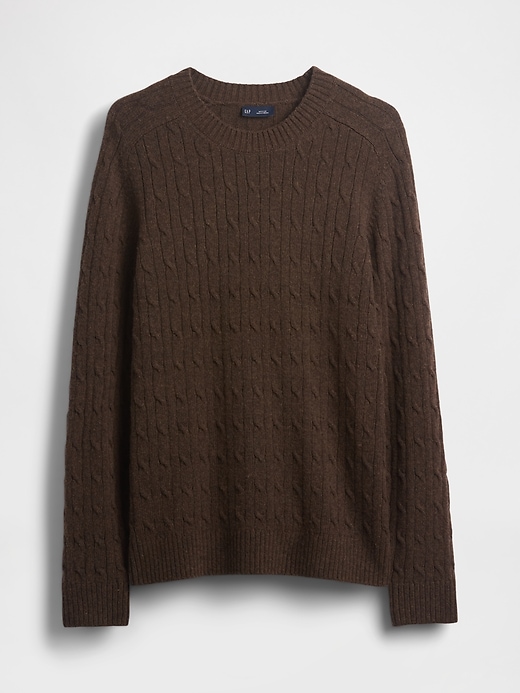 zopfstrickpullover aus merinowollmischung