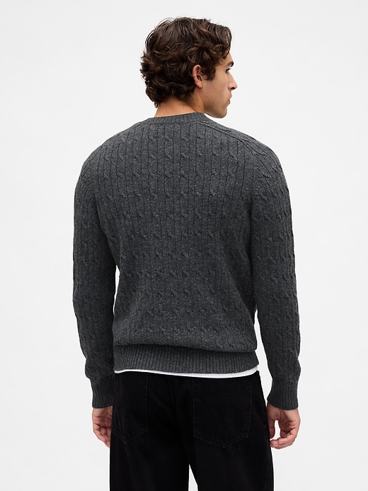 zopfstrickpullover aus merinowollmischung