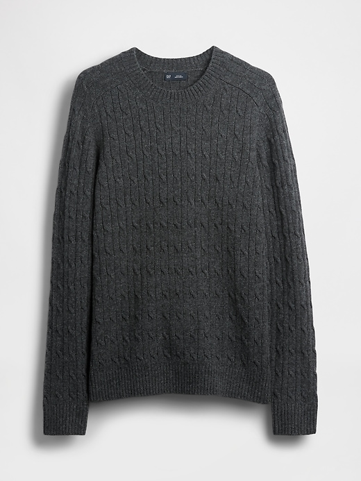 zopfstrickpullover aus merinowollmischung