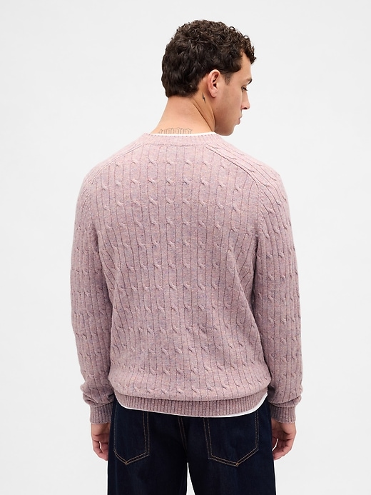 zopfstrickpullover aus merinowollmischung