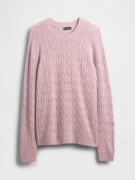 zopfstrickpullover aus merinowollmischung
