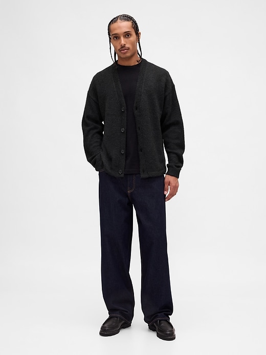 flauschiger lässiger crop-cardigan