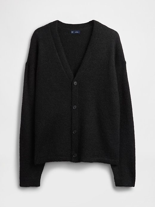 flauschiger lässiger crop-cardigan
