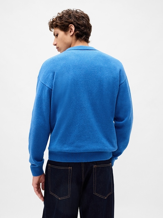 cashsoft relaxed polo sweater