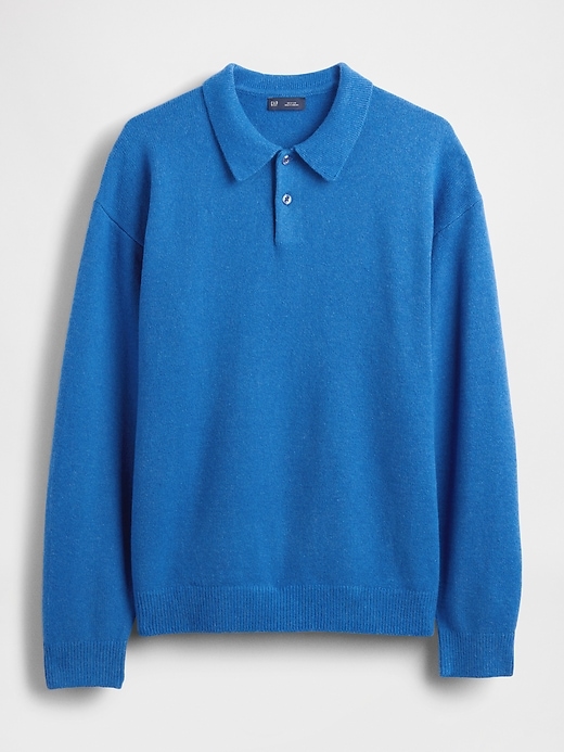 cashsoft relaxed polo sweater