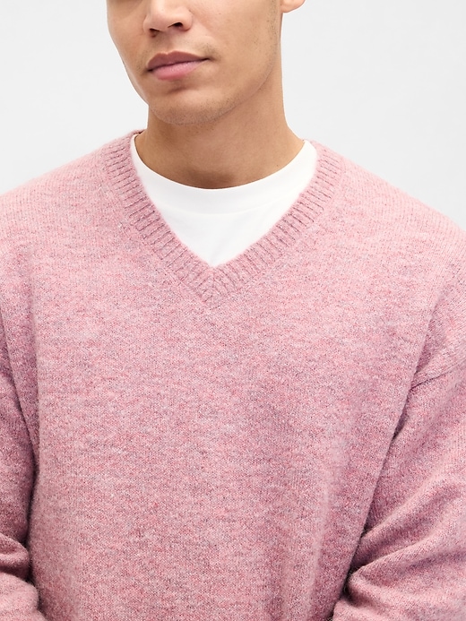 lässiger v-ausschnitt-crop-pullover