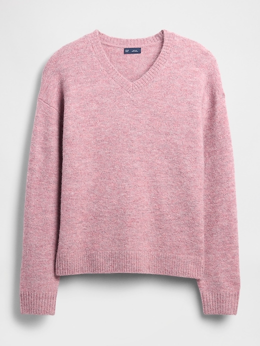 lässiger v-ausschnitt-crop-pullover
