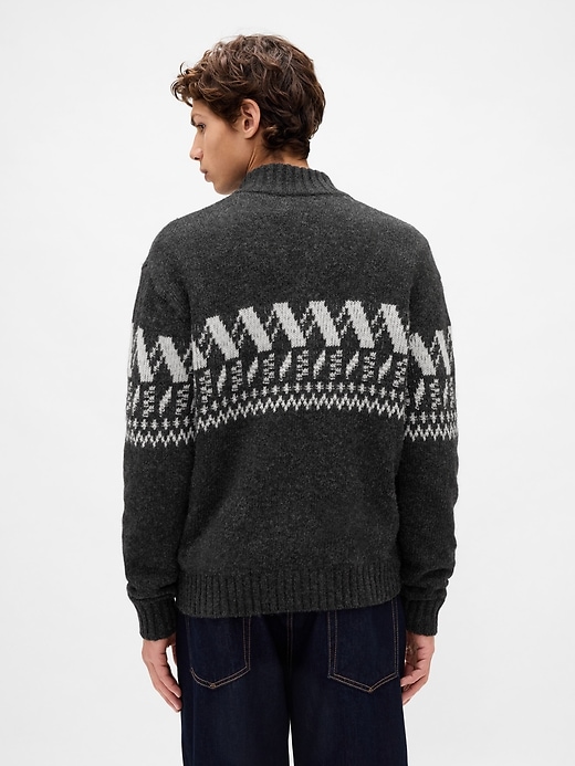 strickjacke mit reißverschluss aus wollmischung