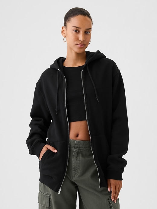 vintage-kapuzenpullover für erwachsene weich mit reißverschluss