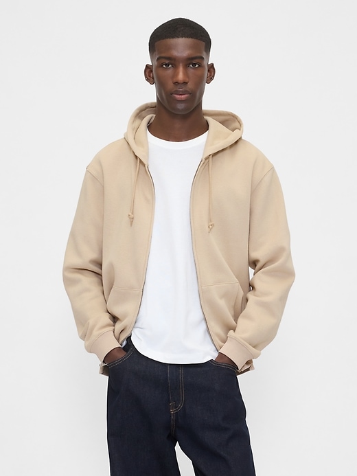 vintage-kapuzenpullover für erwachsene weich mit reißverschluss