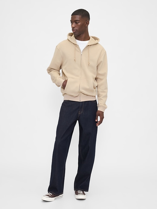 vintage-kapuzenpullover für erwachsene weich mit reißverschluss