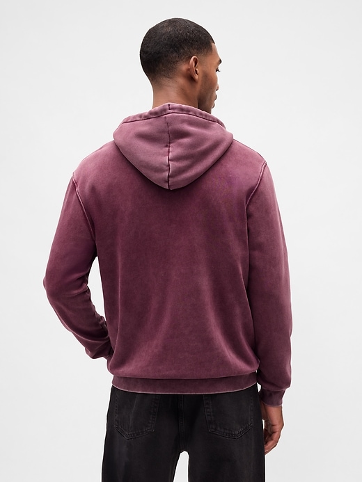 vintage-kapuzenpullover für erwachsene weich mit reißverschluss