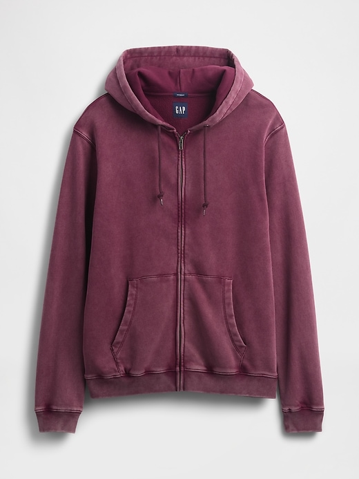 vintage-kapuzenpullover für erwachsene weich mit reißverschluss