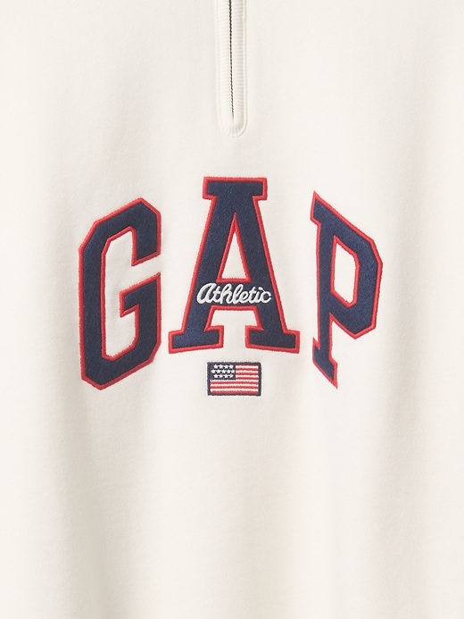 schwergewichtiger pullover mit arch-logo