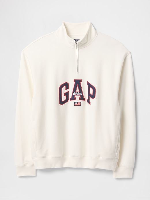 schwergewichtiger pullover mit arch-logo