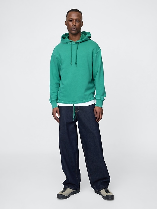 gap heavyweight french terry logo hoodie