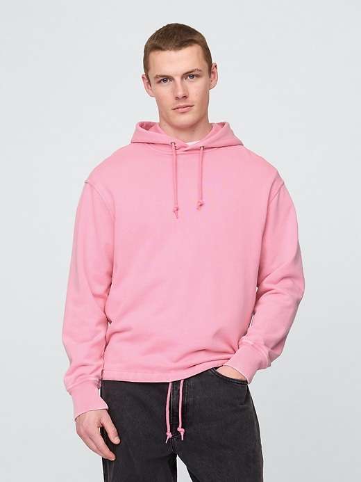 gap heavyweight french terry logo hoodie