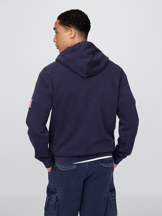 vintagesoft gap logo zip hoodie