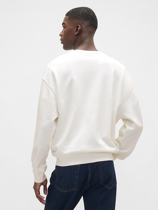 oversize-sweatshirt aus schwerem french terry mit logo