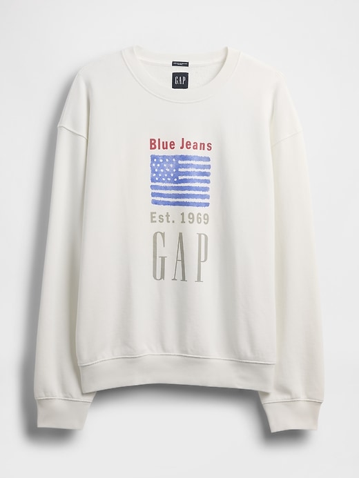 oversize-sweatshirt aus schwerem french terry mit logo
