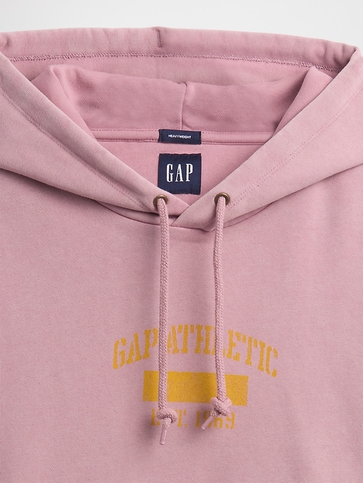 schwerer oversized logo crop hoodie