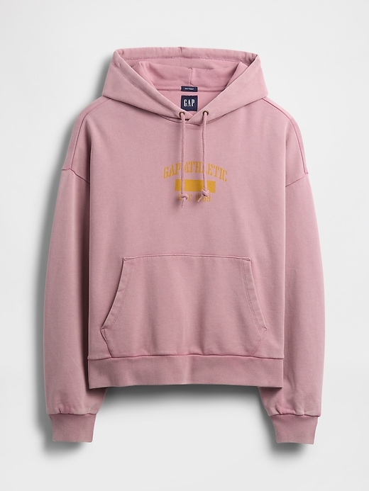 schwerer oversized logo crop hoodie