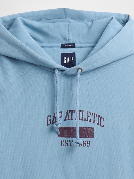 schwerer oversized logo crop hoodie