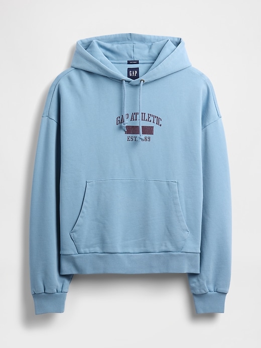 schwerer oversized logo crop hoodie