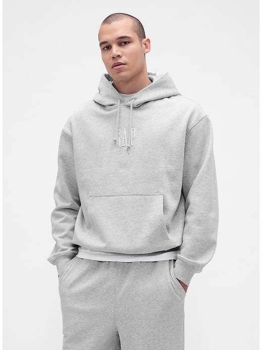 schwerer oversize-hoodie mit logo