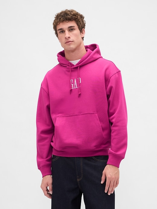 schwerer oversize-hoodie mit logo