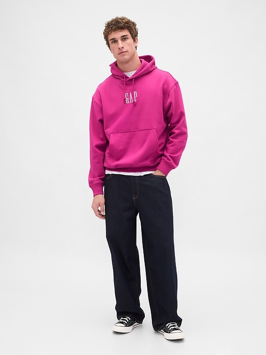 schwerer oversize-hoodie mit logo