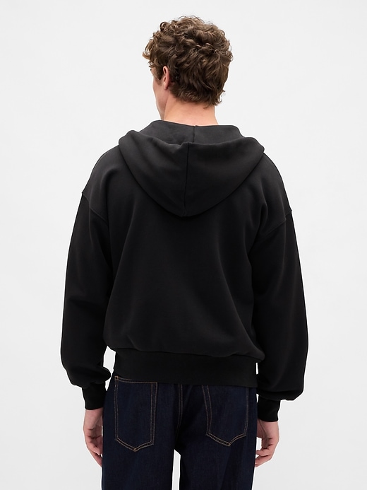 extra schwerer french-terry-kapuzenpullover mit reißverschluss