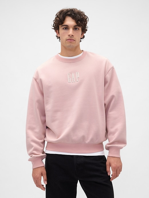 schweres oversize-sweatshirt mit logo
