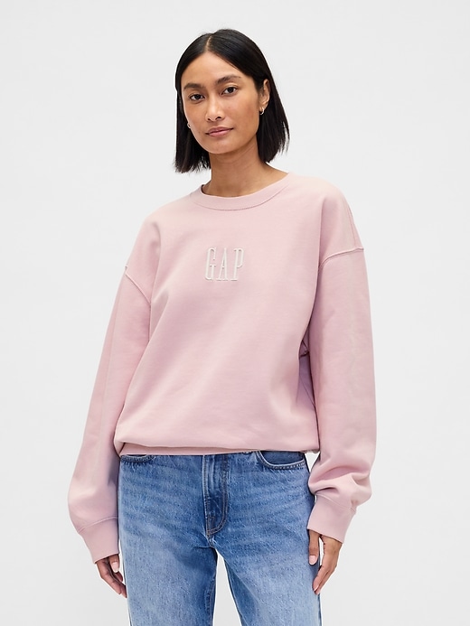 schweres oversize-sweatshirt mit logo