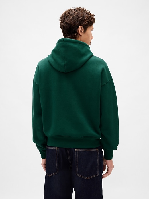 extra schwerer übergroßer logo-hoodie aus french terry