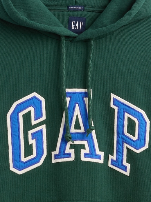 extra schwerer übergroßer logo-hoodie aus french terry