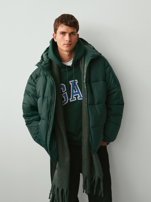 extra schwerer übergroßer logo-hoodie aus french terry