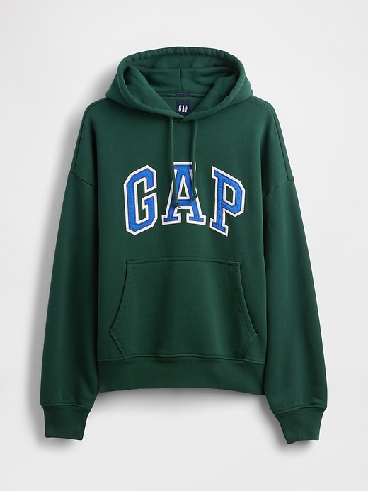 extra schwerer übergroßer logo-hoodie aus french terry