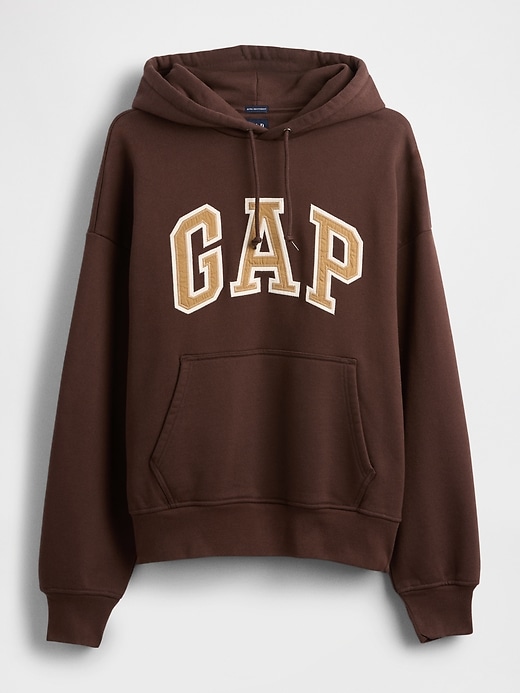 extra schwerer übergroßer logo-hoodie aus french terry